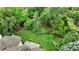 Private backyard featuring a lush lawn, mature trees, and well-maintained landscaping at 2503 Regency Lake Dr, Marietta, GA 30062