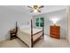 Bedroom boasts a ceiling fan, plush carpeting, and bright natural light at 3915 Woolbridge Way, Marietta, GA 30062