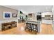 Open kitchen with a large center island and seating open to the living and dining areas at 3915 Woolbridge Way, Marietta, GA 30062