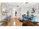 Contemporary dining area featuring a modern chandelier, sleek decor, and stylish furniture at 1280 W Peachtree Nw St # 3208, Atlanta, GA 30309