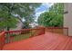 Wooden deck overlooking a green, well-maintained lawn at 793 Fairington Pl, Lawrenceville, GA 30044