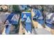 An aerial view showcases the home's location nestled among well-maintained properties, highlighting community charm at 3355 Olivia Ct, Cumming, GA 30041