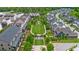 Aerial view of Primary planned community with central park and common areas at 6370 Cortland Walk, Alpharetta, GA 30005