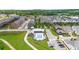 Aerial view of community with a pool area and similar homes at 6370 Cortland Walk, Alpharetta, GA 30005