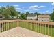 View from the deck overlooking a grassy backyard with mature trees at 3430 Grand Manor Trl, Snellville, GA 30039