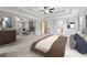 Spacious main bedroom with tray ceilings and sitting area at 4090 Danbury Farms Dr, Cumming, GA 30040