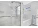 Luxurious bathroom featuring a glass-enclosed shower and a separate soaking tub at 350 Westchester Way, Canton, GA 30115
