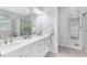 Elegant bathroom with double vanity, modern fixtures, and a separate shower with glass door at 350 Westchester Way, Canton, GA 30115
