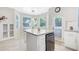 Sun-filled breakfast nook with bay windows, a white table, and a view of the outdoors at 350 Westchester Way, Canton, GA 30115