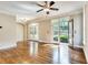 Spacious living room with hardwood floors and French doors at 3641 Ridge Towne Dr, Duluth, GA 30096