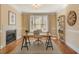 Bright, quiet home office with large window and cozy fireplace at 3641 Ridge Towne Dr, Duluth, GA 30096