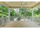 Spacious covered porch with wooded views, offering a serene outdoor retreat for relaxation and entertainment at 2745 S Bamby Ne Ln, Brookhaven, GA 30319