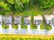 An aerial view of the roofs of the homes in a well-maintained neighborhood showcasing a neatly planned community at 1838 Lakeview Bend Way, Buford, GA 30519