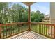 Secluded back porch overlooking green space and forest at 1838 Lakeview Bend Way, Buford, GA 30519