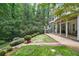 Backyard view of a multi-level deck and patio with mature trees at 702 Crescent Cir, Canton, GA 30115