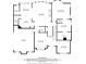 Detailed floor plan showcasing layout of the main level, including kitchen and bedrooms at 702 Crescent Cir, Canton, GA 30115