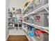 Organized pantry with shelving providing ample storage for groceries and household items at 702 Crescent Cir, Canton, GA 30115