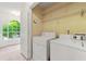 Convenient laundry room with modern appliances and ample natural light from a large window at 3040 Majestic Park Ct, Duluth, GA 30096