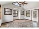 Bright, airy room with vaulted ceilings, paneled windows and neutral walls and floors at 3966 N Indian Nw Cir, Kennesaw, GA 30144