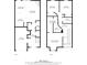 Detailed floor plan showcasing layout with dimensions for both levels of the home at 5057 Lower Elm St, Atlanta, GA 30349