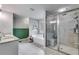 Modern bathroom with double vanity, soaking tub, and glass enclosed shower at 13 Westbrook Rd, Carrollton, GA 30116