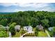 Scenic aerial view of homes nestled amongst lush greenery and trees at 2111 Yorkshire Ct, Woodstock, GA 30189