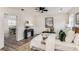Relaxing main bedroom with a ceiling fan, wood flooring, and modern decor at 1062 Grant Terrace, Atlanta, GA 30315
