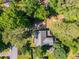 Aerial view of the house showcasing its layout, landscaping, and private driveway at 4259 Kings Troop Rd, Stone Mountain, GA 30083
