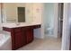 Bathroom with double vanity, separate toilet room, and tiled floors at 430 English Ivy Way, Woodstock, GA 30188