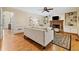 Elegant living room with hardwood floors, fireplace, built-in shelves, and neutral tones at 4402 Windsor Oaks Chase, Marietta, GA 30066