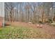 Leafy backyard with mature trees providing privacy and shade, features a swing and chairs at 465 Woodbrook Ways, Lawrenceville, GA 30043