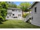 An immaculate backyard and elevated deck provides a welcoming outdoor space at 1195 Cameron Ct, Atlanta, GA 30306