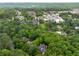 Aerial view of a home surrounded by a dense forest, highlighting its secluded location and natural beauty at 306 Pinecrest Ne Rd, Atlanta, GA 30342