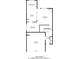 Detailed floor plan showcasing the layout of the first floor with living room, kitchen, and garage at 3469 Stoneleigh Walk, Lithonia, GA 30038