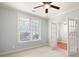 Brightly lit office space featuring neutral colors and french doors at 4503 Kendall Way, Roswell, GA 30075
