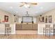 Finished basement movie room complete with projector, screen, and snack bar at 5075 Havenbrooke Ct, Cumming, GA 30040