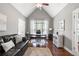 Bright office features high ceilings, large window, and hardwood floors at 5075 Havenbrooke Ct, Cumming, GA 30040