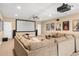 Comfortable theater room features a projector and screen for entertainment at 5075 Havenbrooke Ct, Cumming, GA 30040