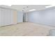 Unfinished basement area with painted walls and closet space ready for customization and storage at 609 Redwood Drive Dr, Woodstock, GA 30189