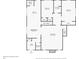 First floor plan featuring a kitchen, dining room, living room, bedrooms, bathrooms, and laundry room at 609 Redwood Drive Dr, Woodstock, GA 30189