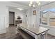 Dining room with elegant lighting and hardwood floors at 242 Crestbrook Ln, Dallas, GA 30157