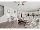 Spacious living room with hardwood floors and view of kitchen at 242 Crestbrook Ln, Dallas, GA 30157