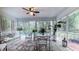 View of the sunroom with ceiling fan and windows surrounding the room at 773 N Superior Ave, Decatur, GA 30033