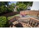 Inviting backyard featuring a fire pit, nice landscaping and a wood fence, perfect for entertaining guests at 1164 Baylor Nw St, Atlanta, GA 30318