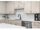 Beautiful kitchen with stainless steel appliances, white subway tile backsplash, and light-colored cabinets at 153 Witter Way, Woodstock, GA 30188