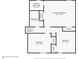 Upstairs floor plan featuring the main bedroom, bathroom, and two additional bedrooms at 2022 Ramblewood Ne Ct, Marietta, GA 30062