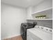 Well-lit laundry area features modern washer and dryer, and ample storage space at 2045 Sherwood Se Dr, Marietta, GA 30067