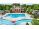A community pool featuring a lap area, leisure section and an upper lounging deck at 3642 Lake Estates Way Way, Atlanta, GA 30349