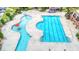Aerial view of the community pool showcasing a lazy river and lap swimming area at 3642 Lake Estates Way Way, Atlanta, GA 30349