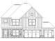 Detailed blueprint of a two-story home with stone accents and a three-car garage at 675 Crest Line Trl, Powder Springs, GA 30127